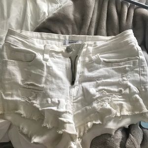 Pacsun white ripped shorts!
